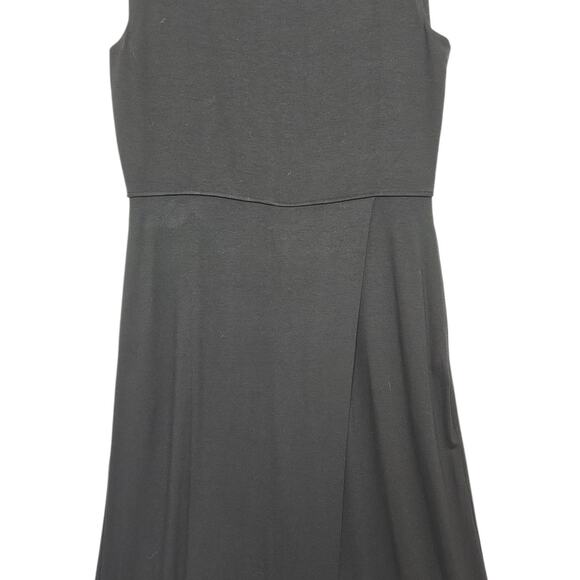 NWT Eileen Fisher Jumpsuit Women Small Black Stretch Jersey Wide Leg Faux Wrap - Picture 9 of 10